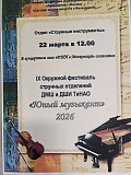 Фестиваль струнных отделений ДМШ и ДШИ ТиНАО 